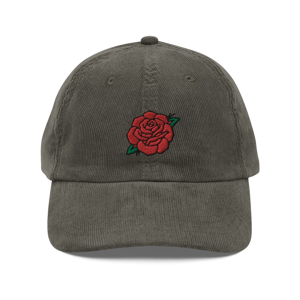 Image of Tattoo Rose vintage corduroy hat