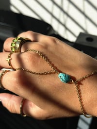 Image 4 of Desert Skies Turquoise Hand Chain 