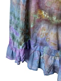 Image 3 of ♻️ UPCYCLED 3X Plus Cotton Top in Muted Watercolor Ice Dye