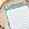 A6 Daisy ‘Notes’ notepad | Summer notepad | Green and white floral notepad 