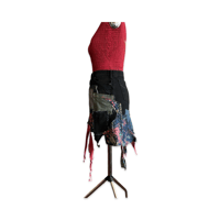 Image 4 of Upcycled Punk Patchwork Denim Skirt – One of a Kind
