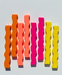 Image 3 of COLOURED WAVE PILLAR CANDLES