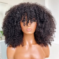 Image 5 of  Brown Kinky Curls Bob Wig