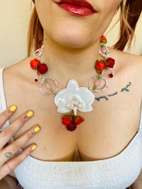 Image 9 of 🍰🍓Rasperries&Cream🍓🍰  Phalaenopsis Orchid Necklace 