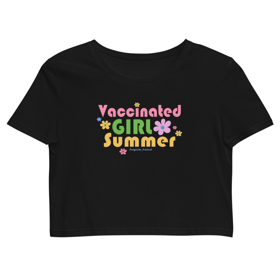 Image of "Vaccinated Girl Summer" Baby Tee (multicolor)