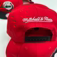 Image 3 of Mitchell & Ness HWC Snapback Red- Black Custom 
