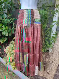 Image 6 of Zara Split Skirt- Jade Green and Brown