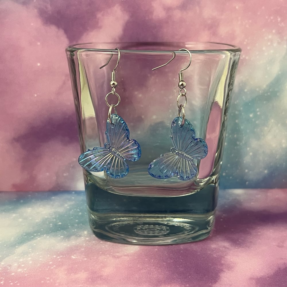 Image of Iridescent Butterfly Earrings