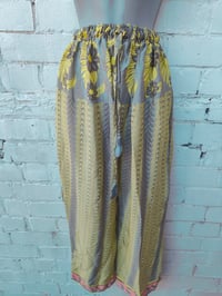 Image 4 of S/m Sari PJs and matching dust bag with tassles lemon and coral