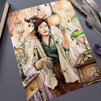 Image 2 of Glass Witch Signed Watercolor Print
