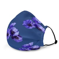 Image 1 of PURPLE FLOWERS Premium face mask (1)