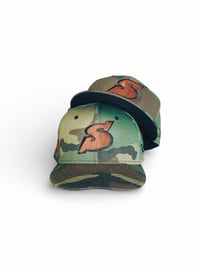 Image 1 of Camo New Era Fitted Cap    7 1/4 