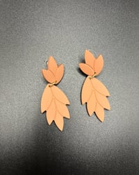 Image 2 of Brown Leaf Earrings 
