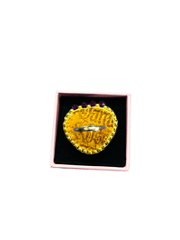 Image 2 of Dark Plum Velvet Heart Ring 