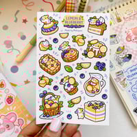 Image 2 of Lemon Blueberry Dessert | Matte Sticker Sheet