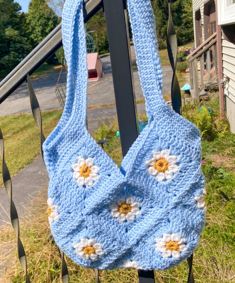 Image of Baby Blue Daisy Bag