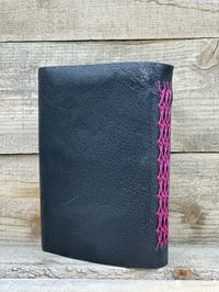 Image 3 of Medium Leather Woven Chain Stitch Blank Book