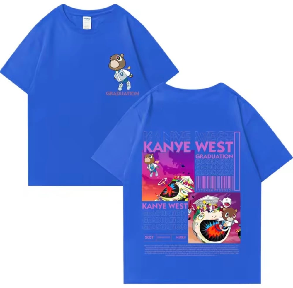 Image of Kanye west graduation album bear T shirt - Unisex multi size & colors