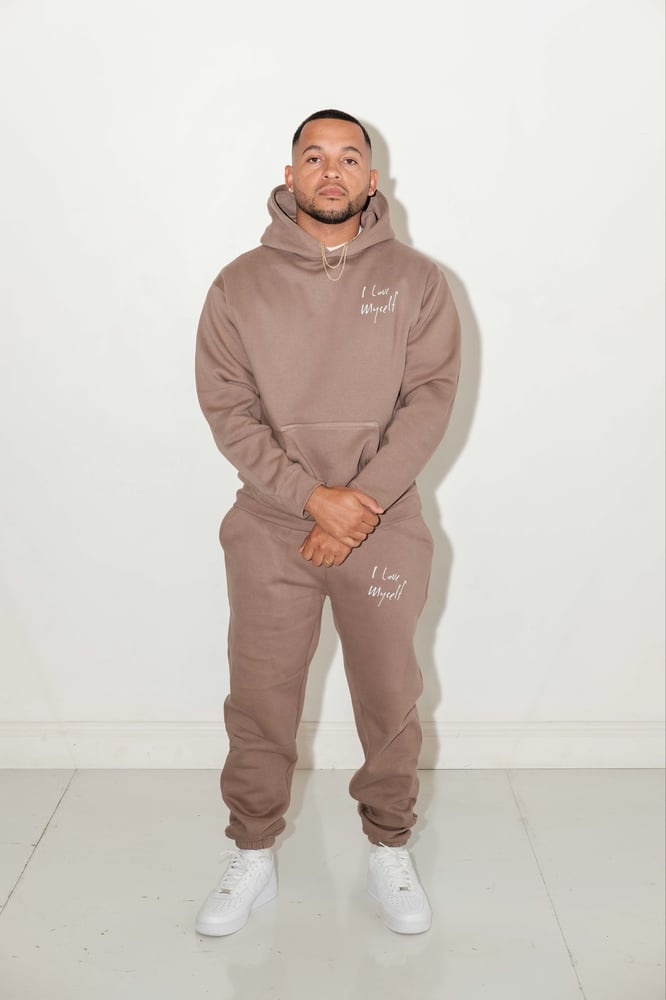 Image of Desert Taupe Heavyweight ILoveMyself Sweatsuit 