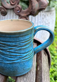 Image 3 of Teal Mug wave detail