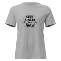 Image 7 of Women's Relaxed T-Shirt, Keep Calm Nurse Tee