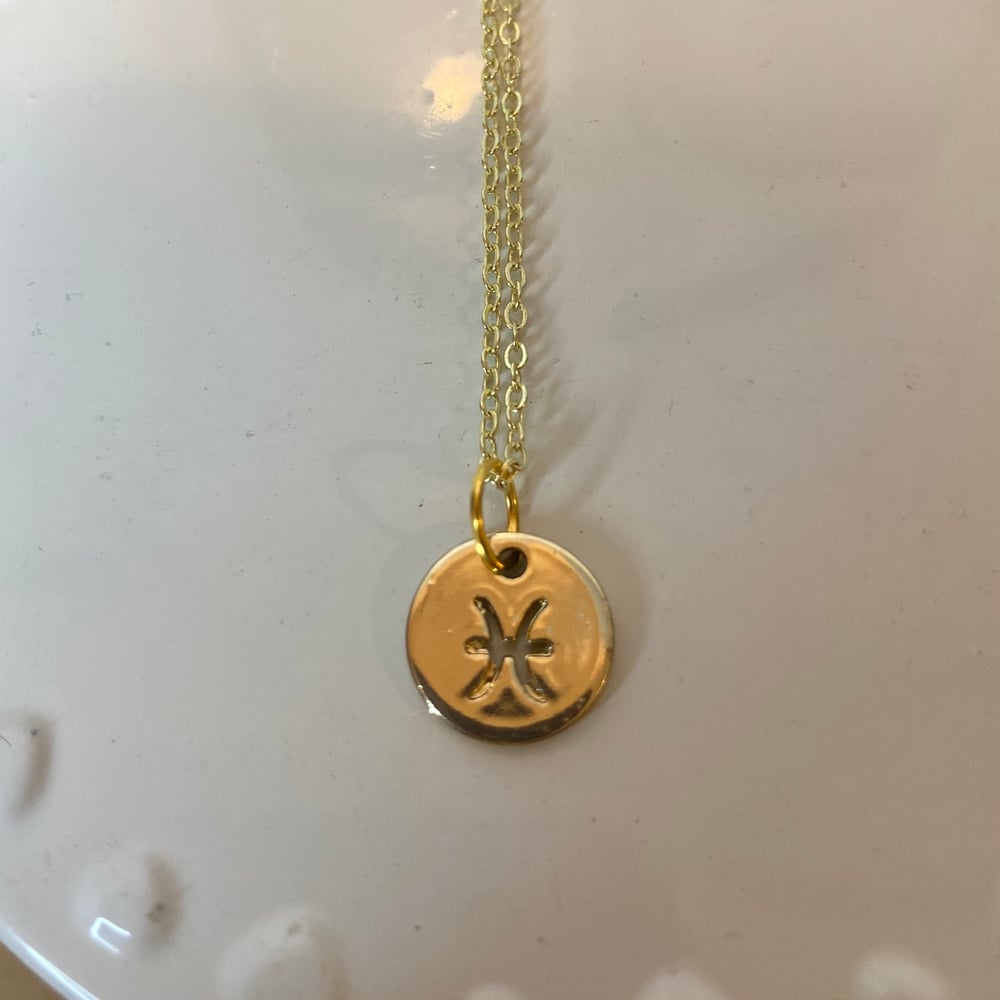 Image of Gold Zodiac Necklaces (All Signs)
