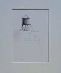 Image 1 of Graphite Water Tower Drawing 03425