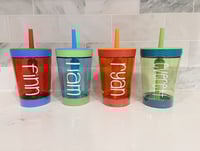 Image 1 of personalized kids straw cups
