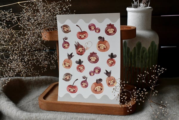 Image of Happy Fruit Sticker Sheet