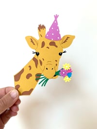 Image 5 of Handmade Giraffe Birthday Card - Cute Animal Birthday Card for All Ages