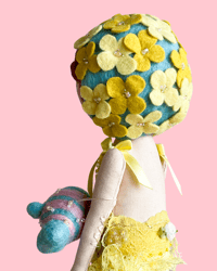 Image 4 of VINTAGE SWIMMER SMALL ART DOLL YELLOW