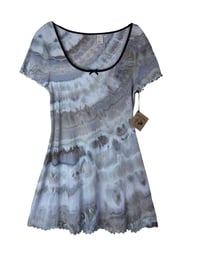 Image 7 of L 90's Babydoll Mini Dress in Muted Stone Agate Ice Dye