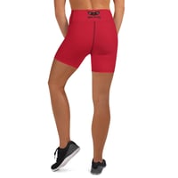 Image 2 of BossFitted Red and Grey Yoga Shorts