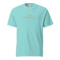 Image 2 of "Pickleball is Life...Be a Goldfish" Unisex Garment-dyed Heavyweight T