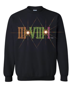 Image of 381 Roman Numeral Rhinestone Logo |Black Sweat Shirt
