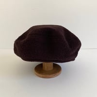 Image 3 of Edie wool beret aubergine