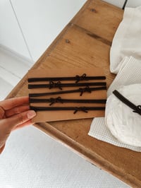 Image 1 of mini suede bow - coco