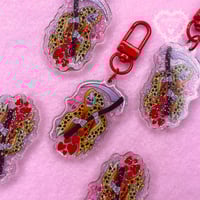Image 1 of Leopard Reaper Glitter Keyring