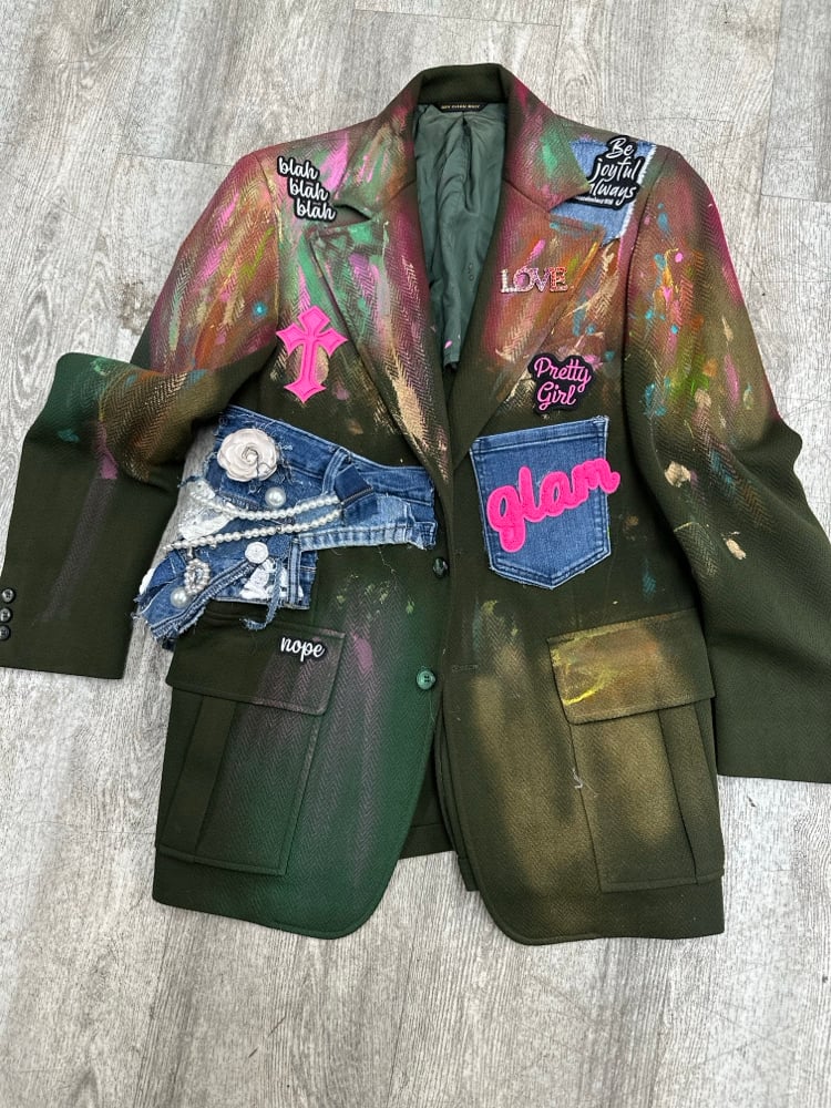 Image of CUSTOM PAINT GLAM BLAZER