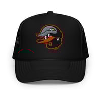 Image 2 of Tha O's "Bird Flu" Upside Down Snapback Trucker (Orange Logo) 