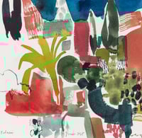 Image 2 of Corfu coast line original unframed watercolour painting 