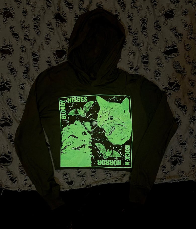 Image of Bloody Hisses Crop Hoodie