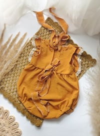 Image 2 of Photo prop | Boho photosession outfit | Giuseppina bodysuit | age 12 months | orange