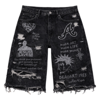 BLACK 1983 DENIM JORTS