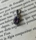 Pendentif en améthyste et marcassites, argent massif, époque Art Déco (1910-30).