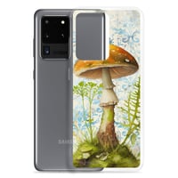 Image 20 of Gorgeous Blue Filigree and Orange Mushroom Fungus Clear Case for Samsung®