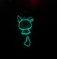 Image 3 of Glow-in-the-Dark Copy Ghost Resin Keychain