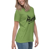 Image 9 of Women's Relaxed T-Shirt, Hunter Antlers T-Shirt | Deer Hunting Outdoor Graphic Tee