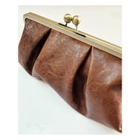 Image 5 of *NEW* Pleated Cognac Leather Clutch