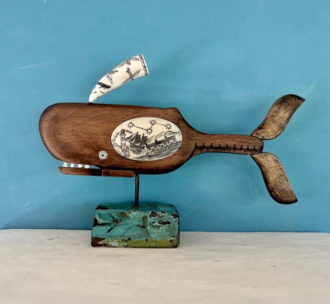 ARTICULATED WHALE SCULPTURE